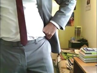 Gay Porn He shows us his new suits and he like to jerk off